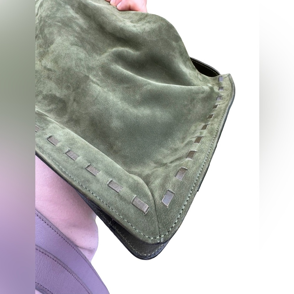 SOLD Vintage Coach West End Olive Suede Hobo Shoulder Bag #9476 - Picture 8 of 11